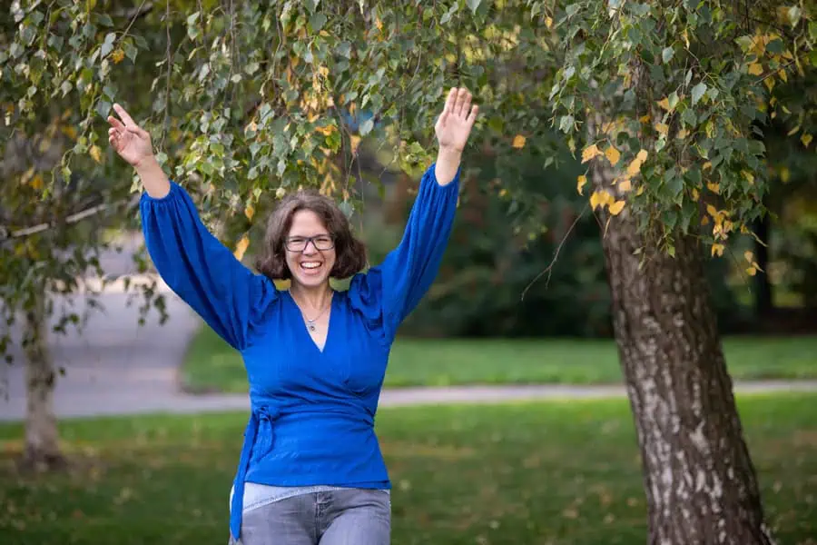 Marie Meyer-Marktl strahlt.